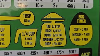 This kitchen conversion chart magnet is so useful and handy!
