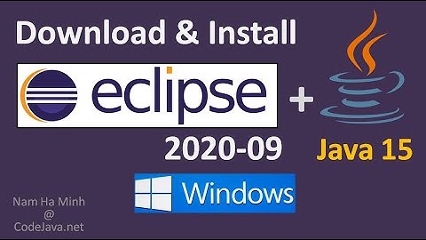 Install Eclipse IDE 2020-09 with Java 15 Support on Windows