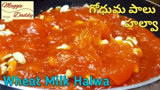 గోధుమ పాలు హల్వా | Wheat Milk Halwa Recipe | Tasty and Healthy Sweet Halwa Recipe |