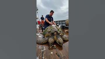 Cleaning the shell of a rare two-headed turtle 🐢✨ #RareFind #wildliferescue