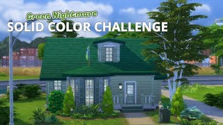 The Sims 4 House Build | SOLID COLOR CHALLENGE | Terrible Green 😝