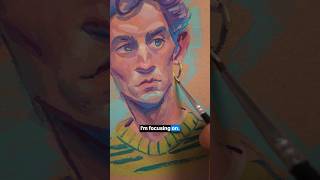 Traditional painting as a digital artist 👨‍🎨🎨 #gouache #digitalart #traditionalpainting