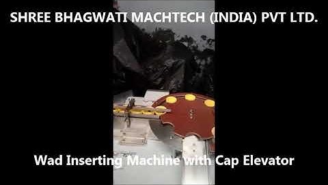 Single Head Wad Inserting Machine With Cap Elevator, Induction Wad Inserting machine,Wadding machine