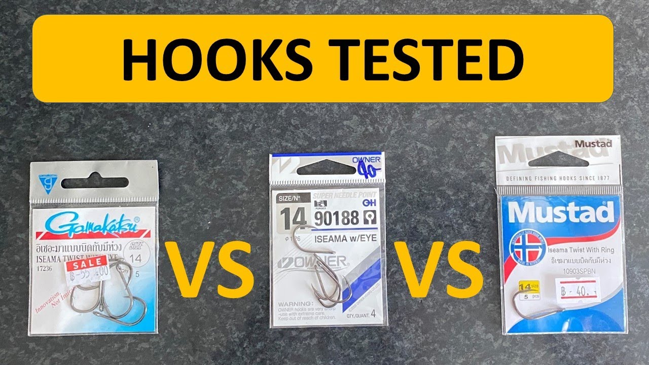 Gamakatsu Vs Owner Vs Mustad fishing hooks tested. What fishing hook is  strongest? Fishing Thailand 