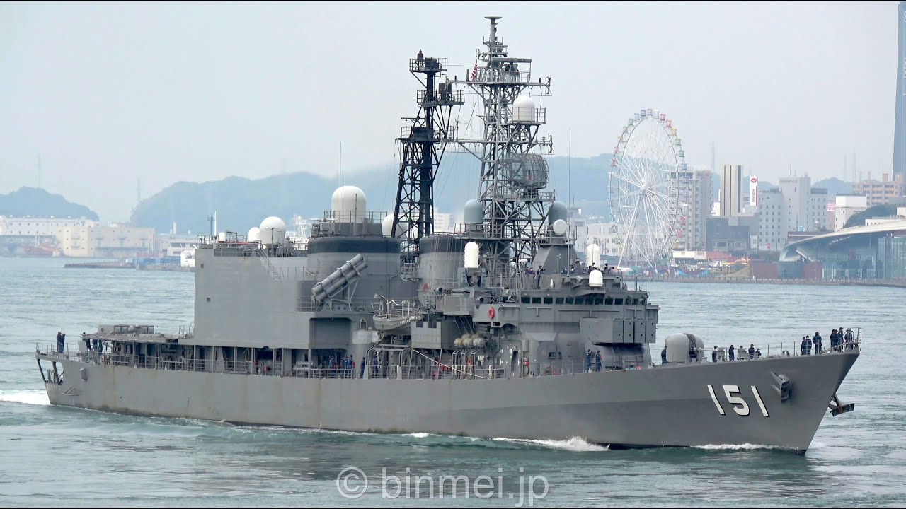 [4K]海上自衛隊護衛艦あさぎり 関門東航 DD-151 JS ASAGIRI - JMSDF Asagiri-class destroyer - 2020