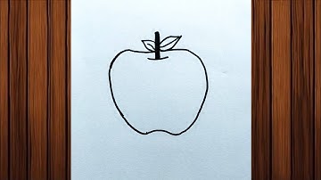 How to draw Apple step by step / Apple drawing easy / #apple #drawingapple #drawingeasy