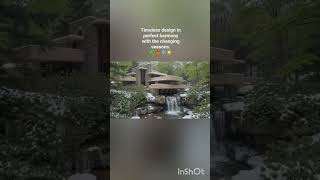 Timeless design 🌿🍁❄️☀️ #Fallingwater #OrganicArchitecture #FrankLloydWright #NatureMeetsDesign