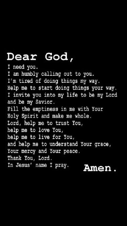 Dear God I need you #godquotes #inspiration