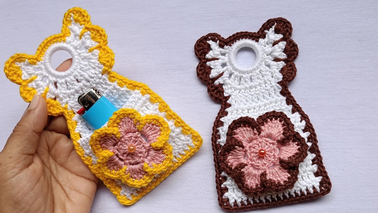 Porta isqueiro em crochê rápido e fácil