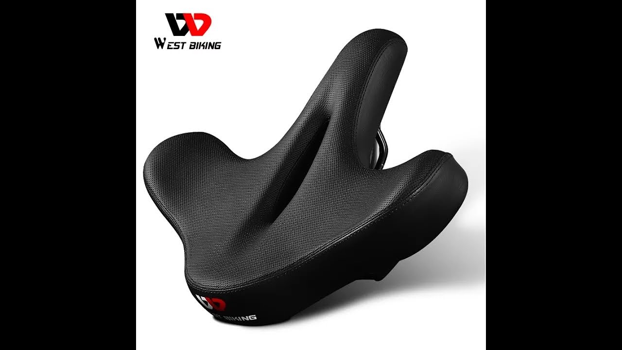 WEST BIKING Bicycle Saddle with Tail Light Widen Thicken Cushion MTB Road Bike Saddle Soft 0801122
