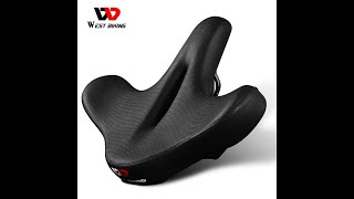 WEST BIKING Bicycle Saddle with Tail Light Widen Thicken Cushion MTB Road Bike Saddle Soft 0801122 screenshot 1
