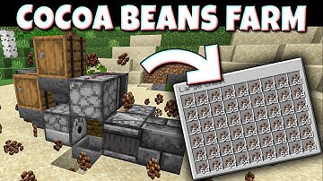 AFK Cocoa Beans Farm for Minecraft 1.19 - Easy 25.600 + Items Per Hour