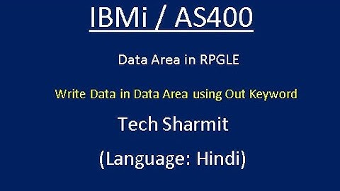IBMi (AS400) - Write data in data area using Out keyword #RPGLE #AS400