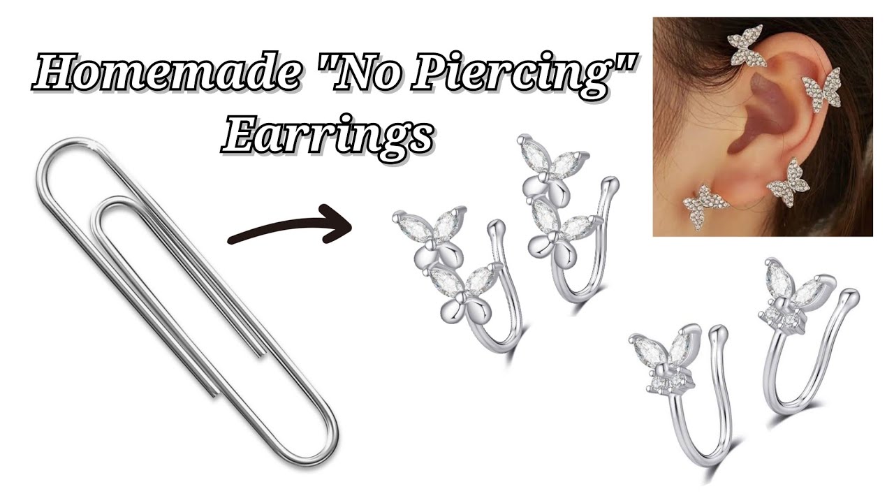 DIY homemade no Piercing earrings? | How to make earrings at home 