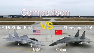 F-15 vs J-16 | Powerful 4.5 Gen Fighter Jet Comparison | USAF vs PLAAF |