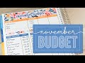 November Budget - Every Dollar Household Budget Using REAL NUMBERS