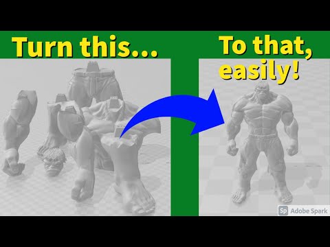 Assembly multi-part 3d models easily before print