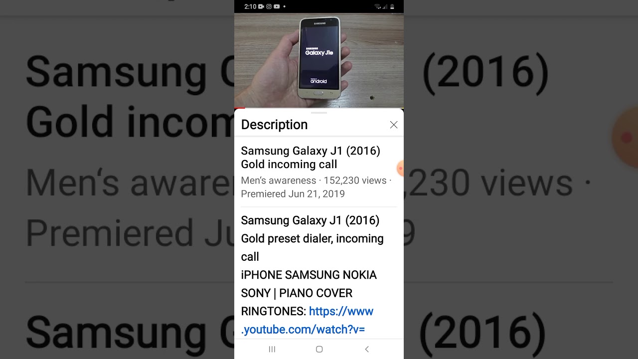 Samsung Galaxy J1 J8 Incoming Call With Over The Horizon 14 21 Youtube
