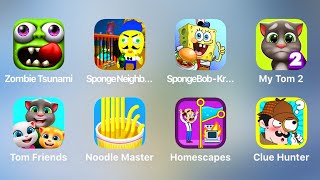Zombie Tsunami, Sponge Neighbor, Sponge Bob, My Tom 2, Tom Friends, Noodle Master, Homescapes screenshot 5