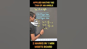 TAN OF ANGLE | NILESH SIR | MATHS TRICKS