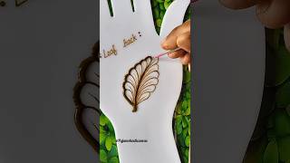 Easy Tricks for bold leaf Mehndi || Latest leaf mehndi hack | #tricks​ #leafmehndi​ #art​ #shorts​