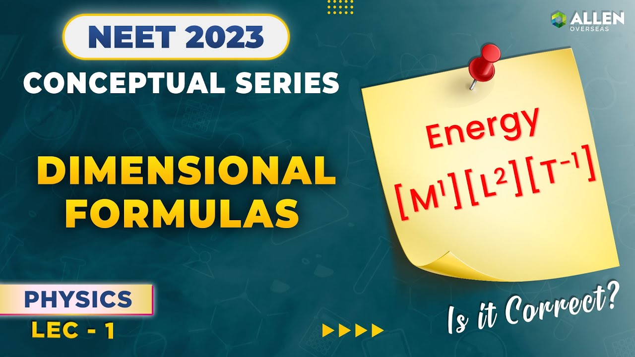 How To Write Dimensional Formula L 1 Units And Measurements NEET How To Write Dimensional Formula L 1 Units And Measurements NEET