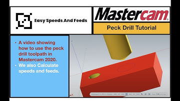 Mastercam Tutorial - Peck Drill In 3 minutes