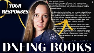 Readers Share Their Thoughts on DNFing Books
