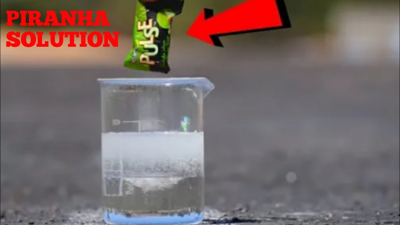 pulse candy in piranha solution || Piranha solution experiment || Acid