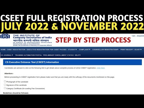 cseet registration Process July 2022 & November 2022 | How to register cseet Exam July 2022 & Nov 22