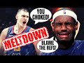 Lebron james has meltdown over refs after he and the lakers choke against denver nuggets