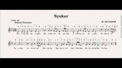 Syukur (Belajar Membaca dan Menulis Not Balok)