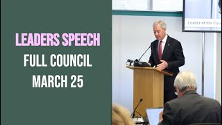 Leader's Speech at Full Council - 18 March 2025