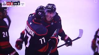 Nikolaj Ehlers of Carolina Hurricanes scores in OT to win game 2 vs. Montreal Canadiens 5/23/26