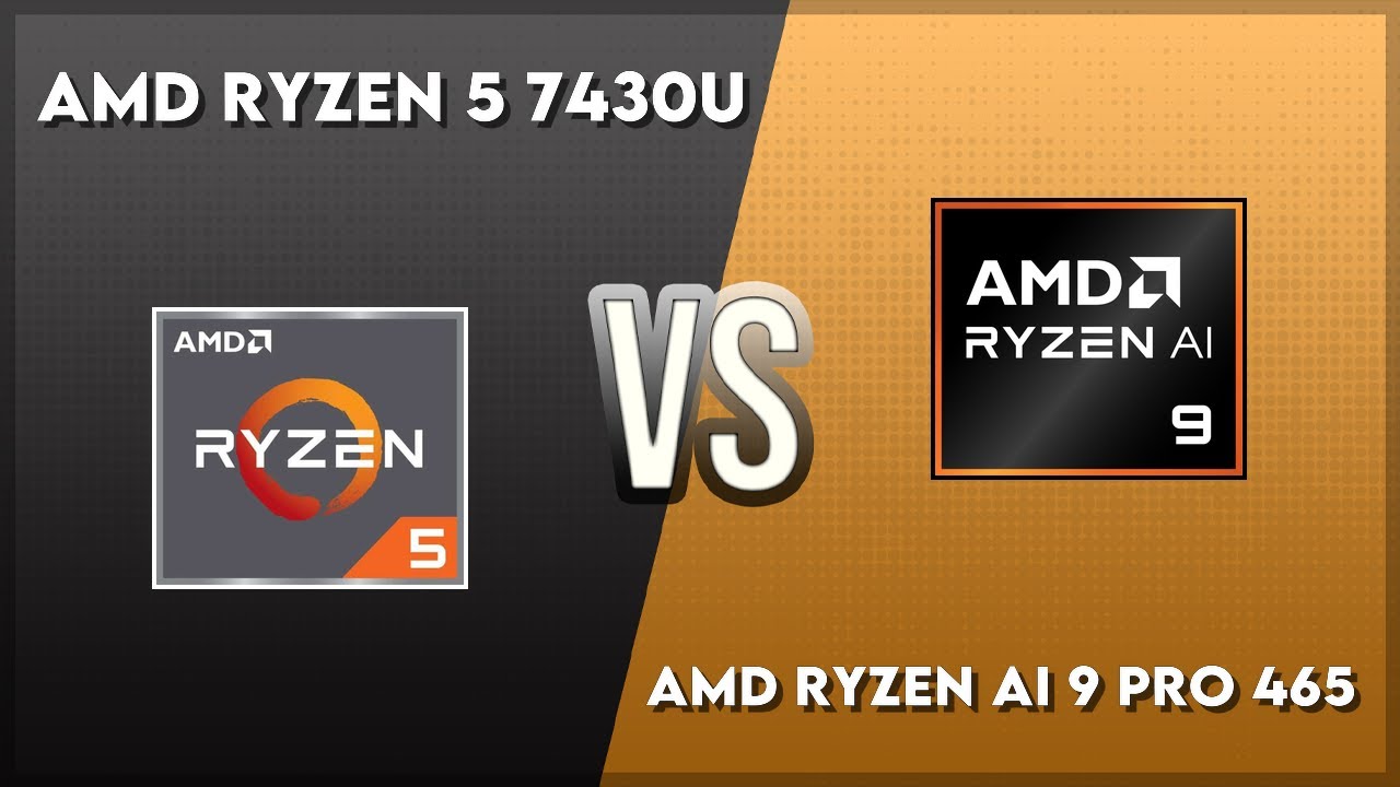 AMD Ryzen 5 7430U vs AMD Ryzen AI 9 Pro 465 Technical Comparison - YouTube