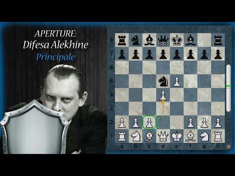 Aperture di Scacchi 40 - Difesa Alekhine - Scandinava, attacco 2 Pedoni, 4 Pedoni, Lasker, di Cambio