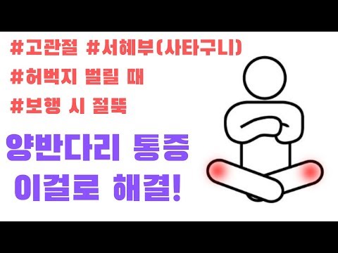 양반다리 통증 해결법!(고관절,서혜부(사타구니),허벅지 벌릴 때,보행 시 통증)(FIX YOUR FEMUR AND HIP)