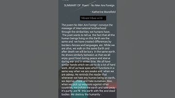 Summary of the poem "No Men Are Foreign"Class 9 English Beehive .