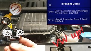 Volkswagen up ! MAP & IAT sensor Tests , removal and clean 1.0