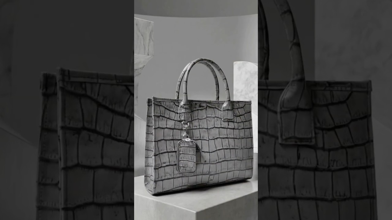 クロコ型押しオフブラックが来た。このグラントートは外せない