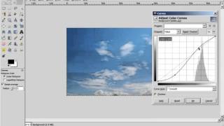GIMP Tutorial Make Dull Sky Brigthen