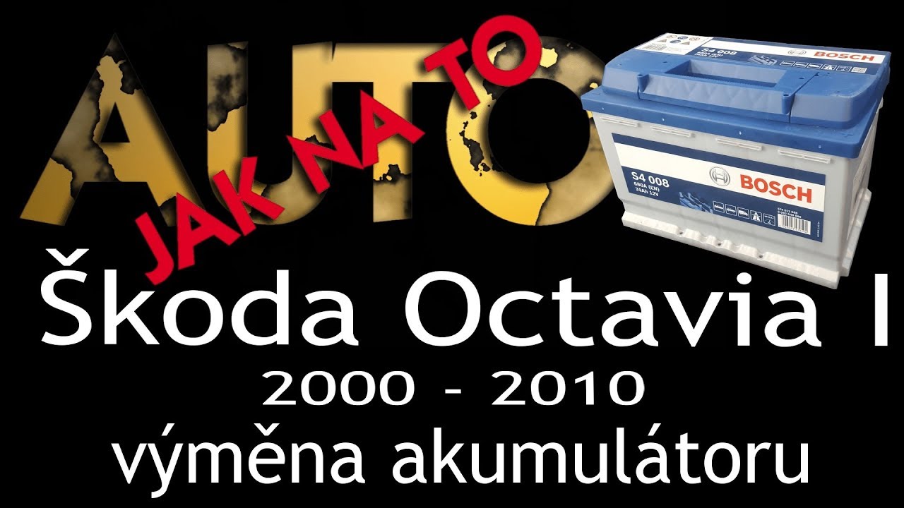 Skoda Octavia I Vymena Akumulatoru Youtube