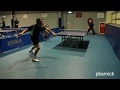 Amazing table tennis behind the back shot