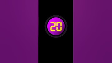 20 Second Countdown Timer with clock Ticking sound & Finish alarm beep #timer #clock #countdown