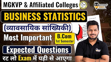 Business Statistics Important Question For MGKVP Main Campus & Affiliated Colleges | Statistics Ques