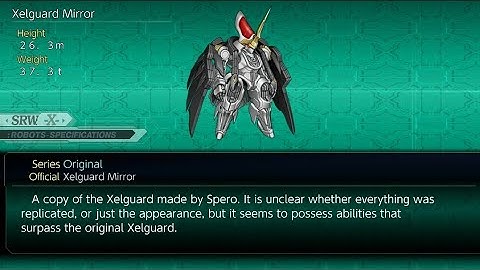 Enemy Xelguard Mirror Attack/s (Original), Super Robot Wars X.