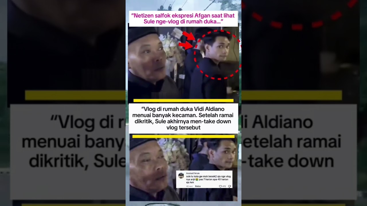 Sule dikecam netizen karena nge-vlog saat melayat di rumah duka Vidi Aldiano. #shorts #sule #viral