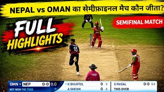 NEPAL vs OMAN 1ST SEMI-FINAL MATCH HIGHLIGHTS | Asian Games Men's t20 Qualifier 2026 Match Koun Jita