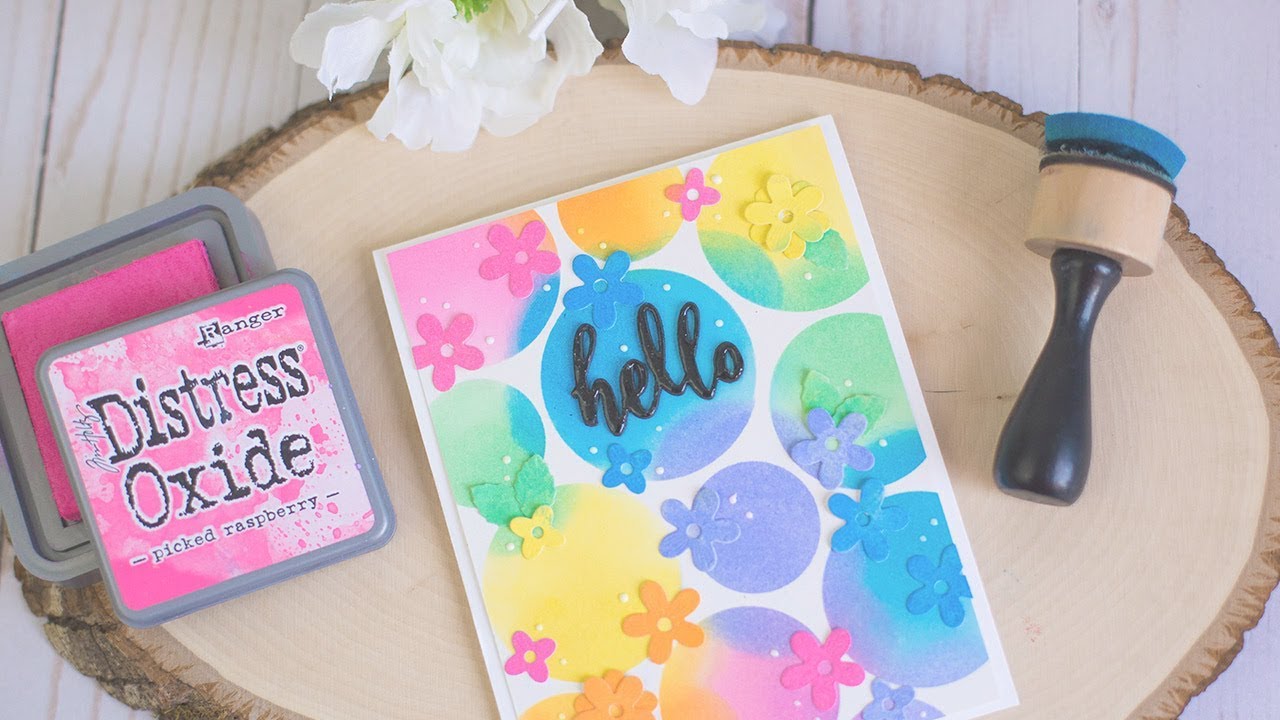 Layer Distress Oxide Die Cuts over Backgrounds - YouTube