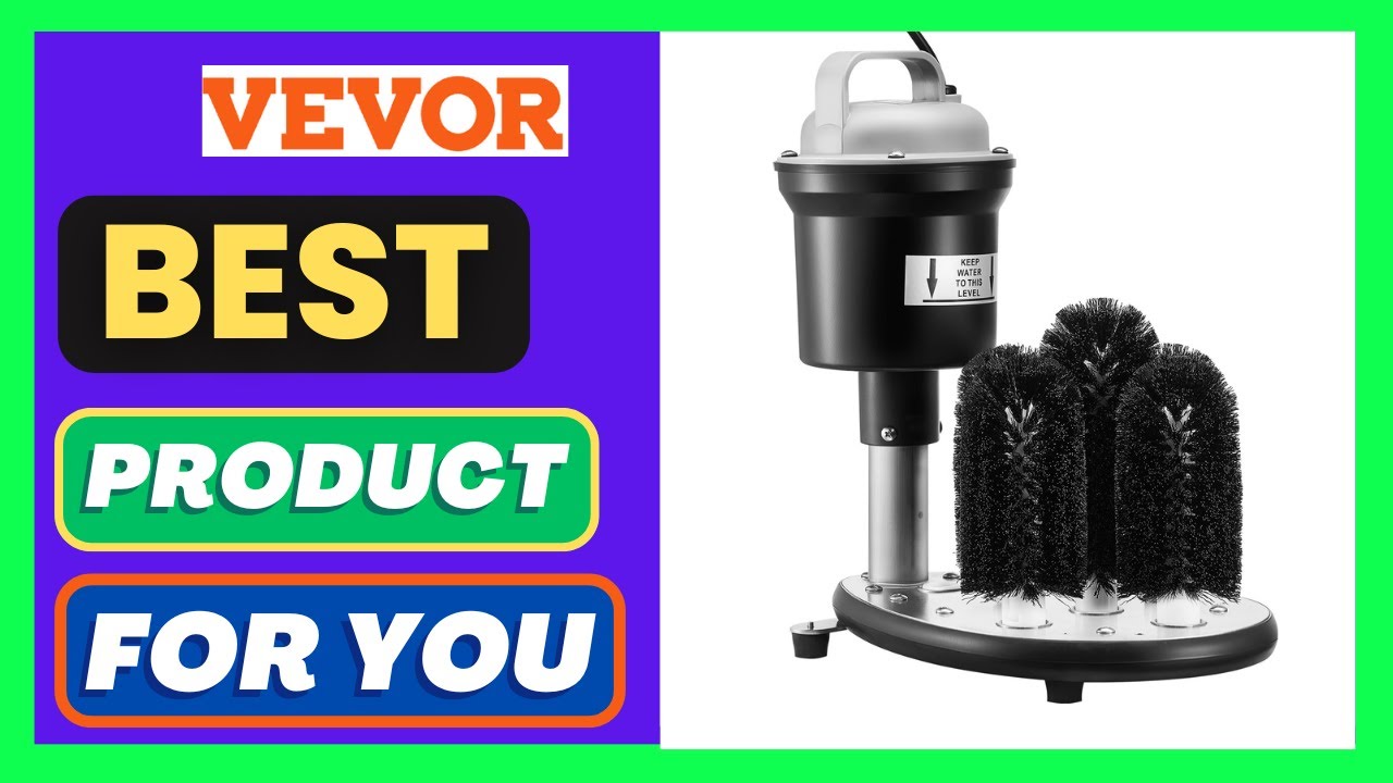 VEVOR Electric Commercial Glass Washer, 5-Brush Bar